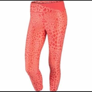 Nike Dri Fit Pink/Coral Leopard Running Leggings